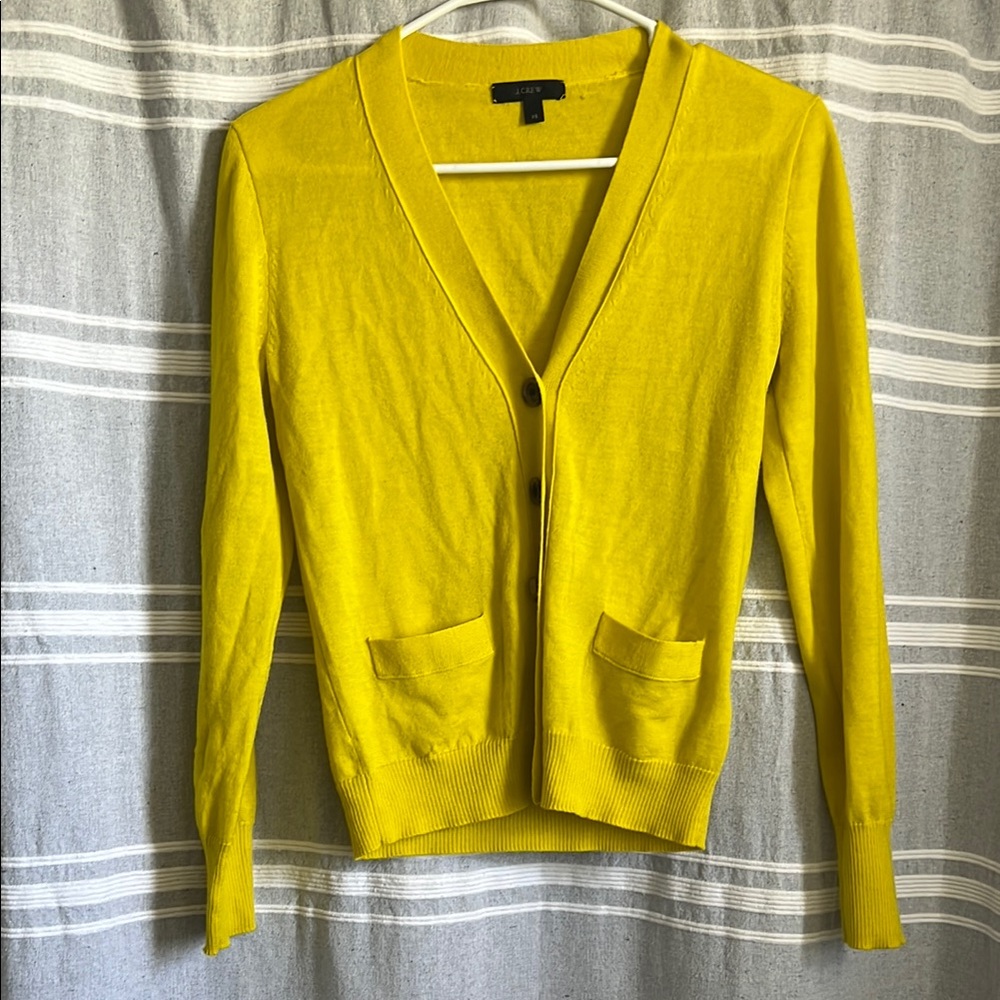 Yellow Women's Cardigan Sweater